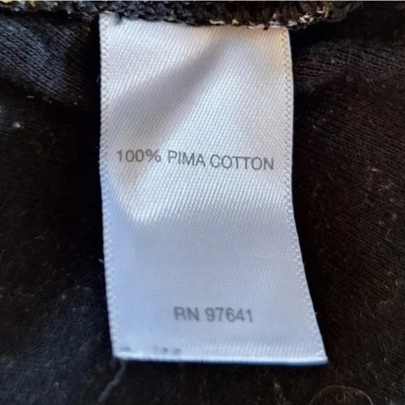 J Jill Shirt Top Black Floral Pima Cotton Size 3X V Neck, Long Sleeve Tee - Picture 9 of 9